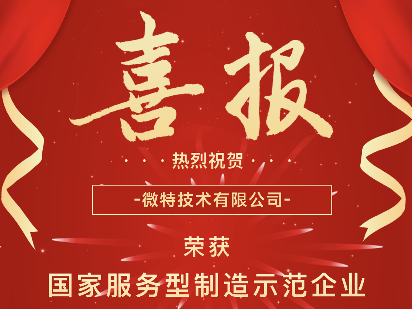 國家級榮譽！微特榮獲國家服務型制造示范企業(yè)